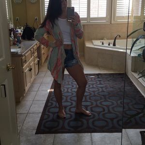 Open front drapes cardigan